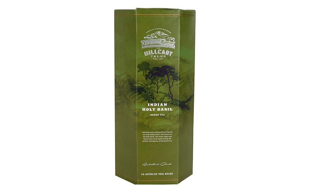 Hillcart Tales Indian Holy Basil Green Tea   Box  14 pcs